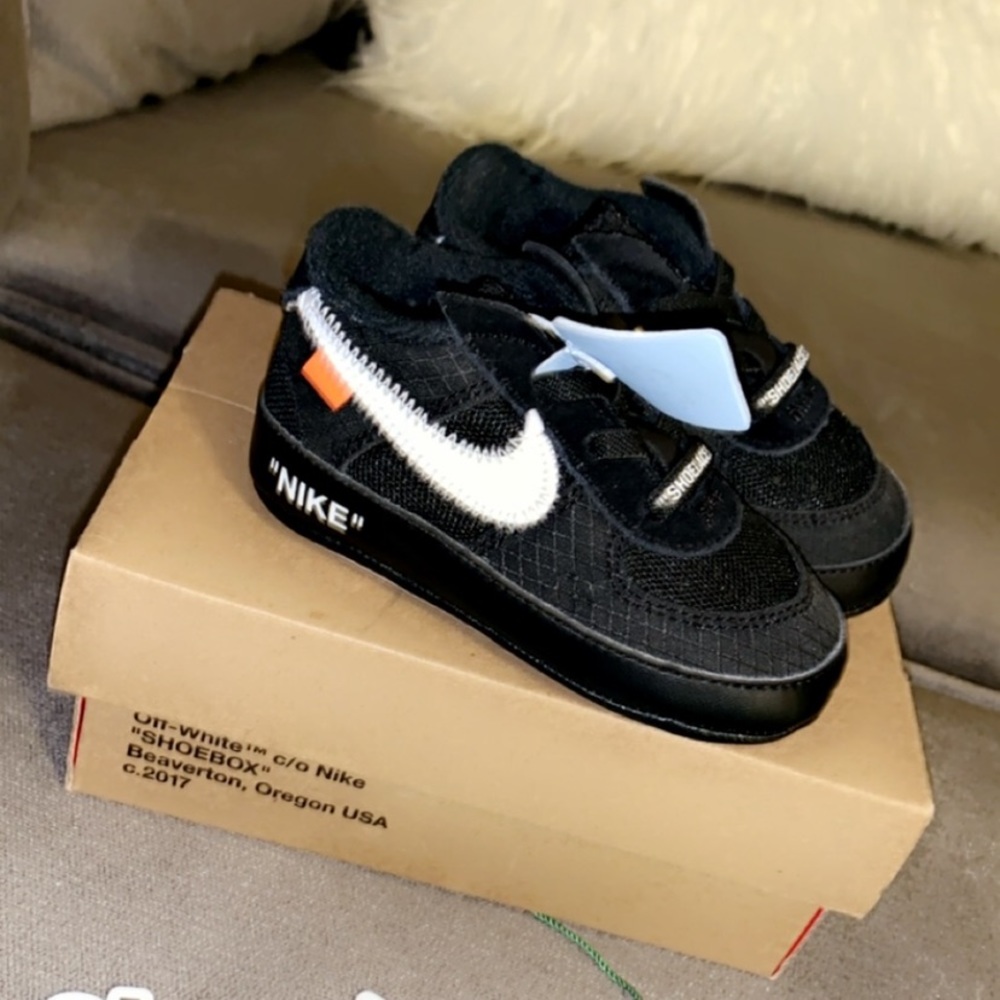 Baby Nike Off White x Air Force 1 Low CB Black
